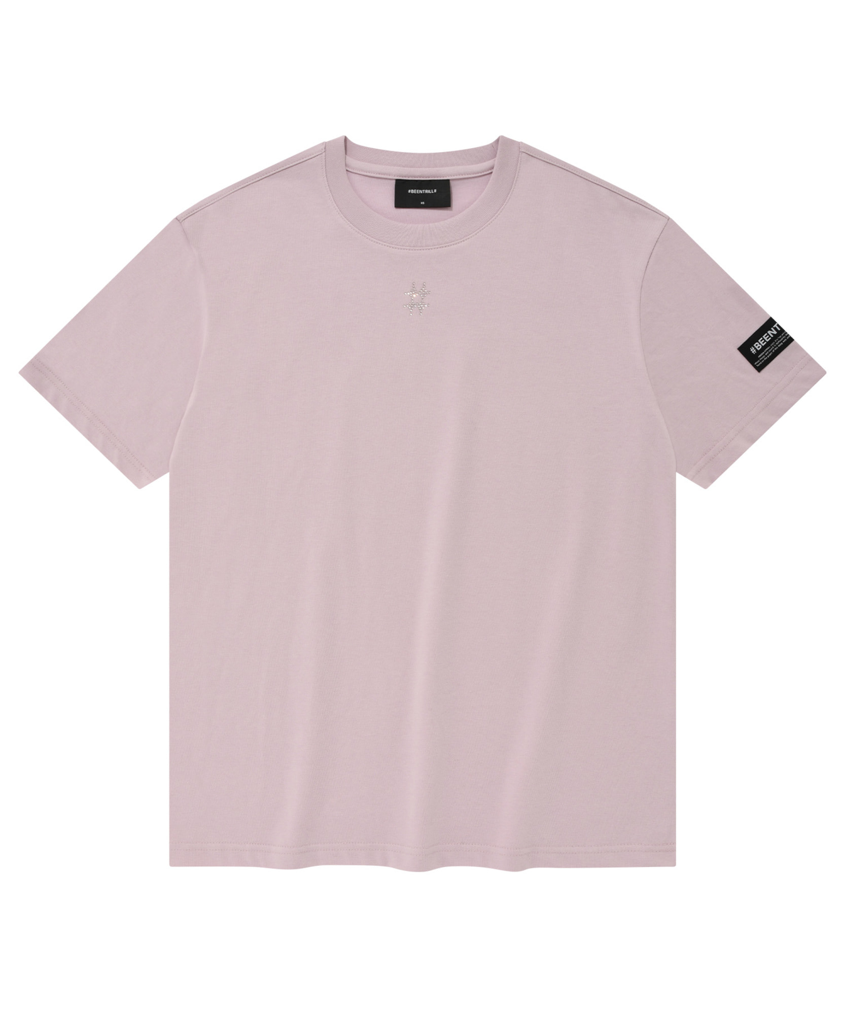 스타 해시태그 컴포트핏 반팔 티셔츠(라이트 핑크)