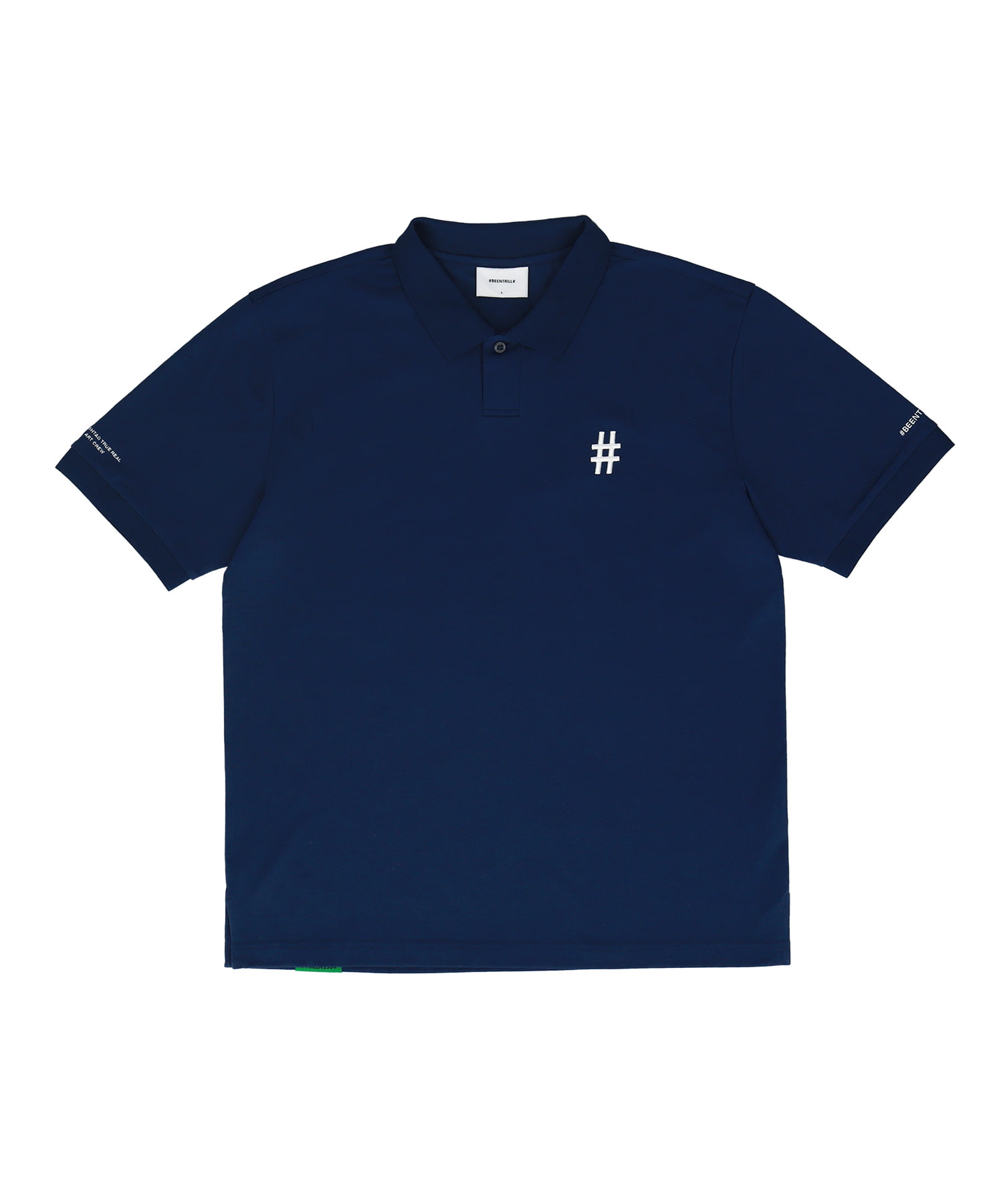 [우먼즈] 에센셜 레귤러핏 반팔 피케 카라 티셔츠(딥 인디고)